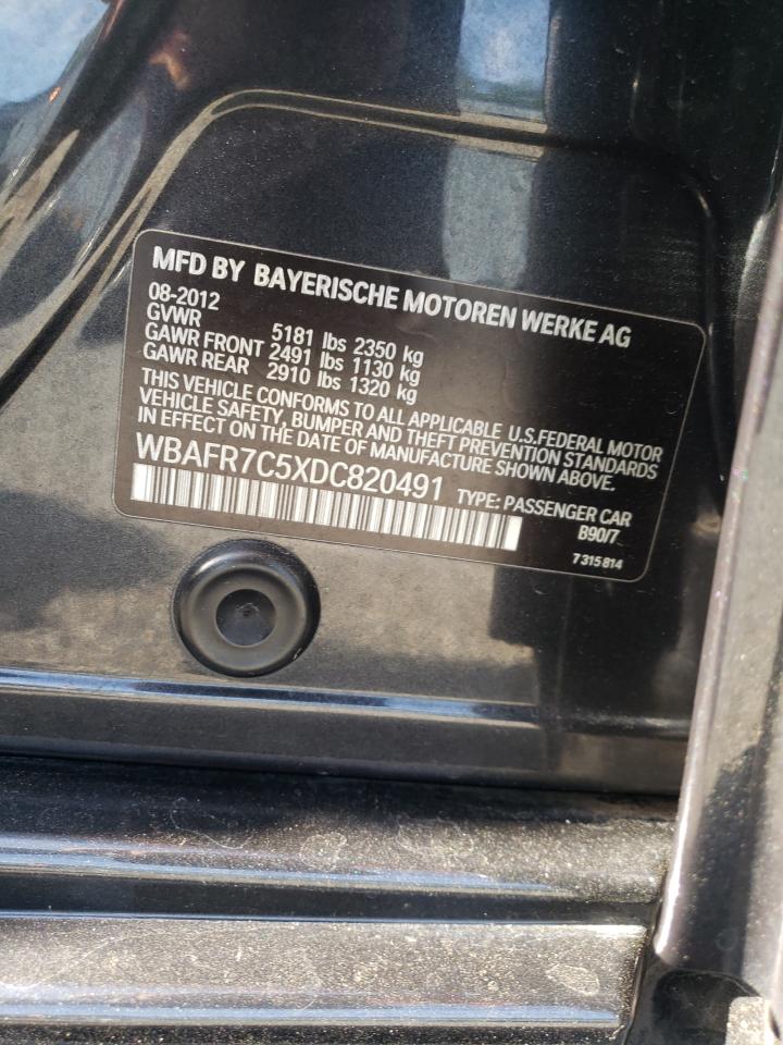 2013 BMW 535 I VIN: WBAFR7C5XDC820491 Lot: 62945455