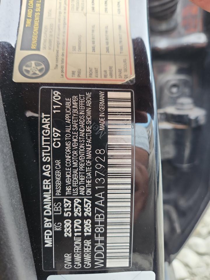 2010 Mercedes-Benz E 350 4Matic VIN: WDDHF8HB7AA137928 Lot: 65278295