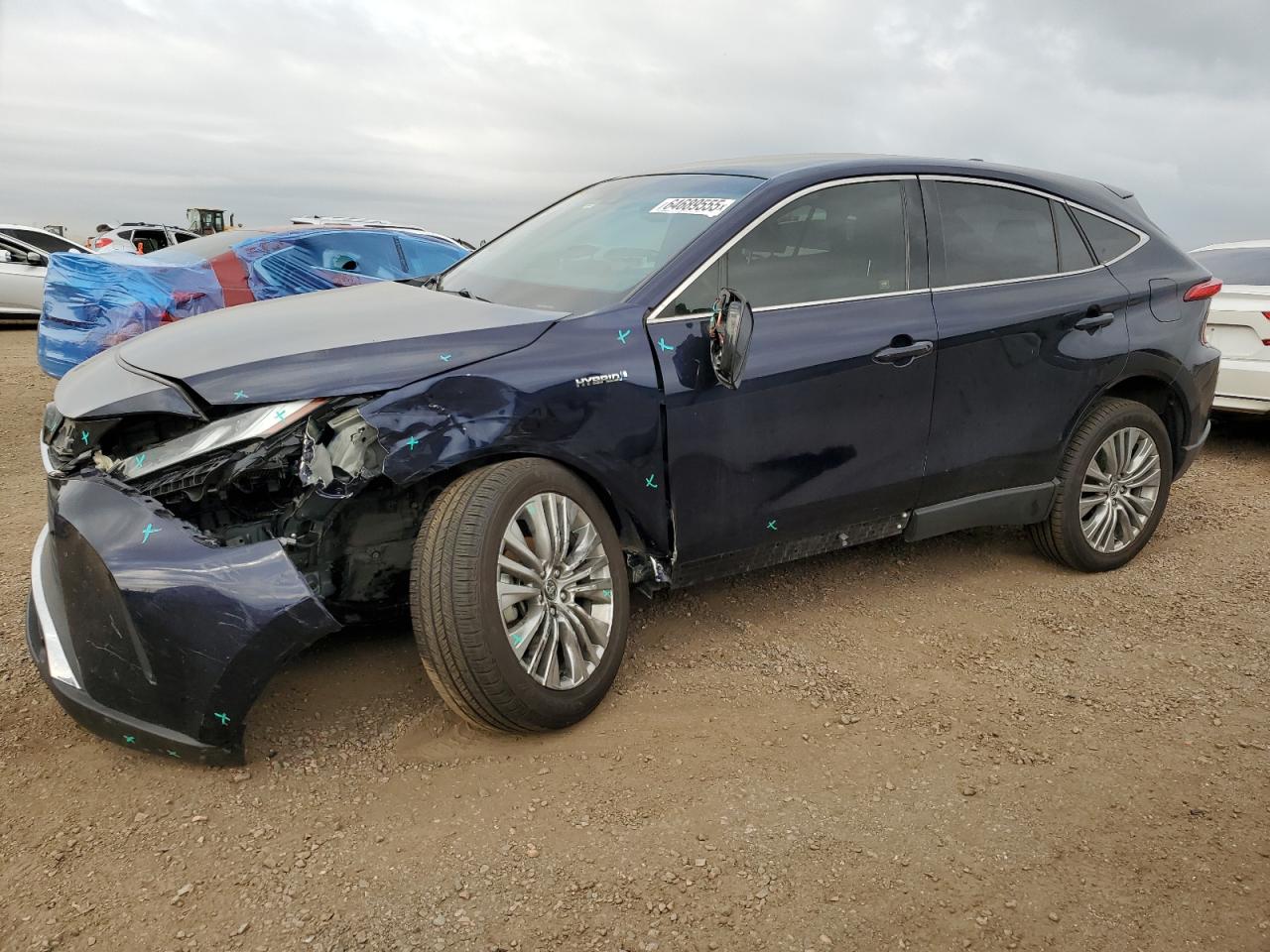 2021 Toyota Venza Le blue null hybrid JTEAAAAH6MJ081349 photo #1