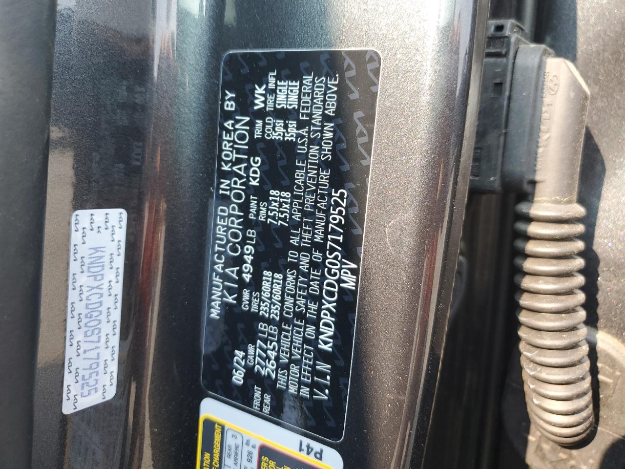 2025 Kia Sportage Sx Prestige VIN: KNDPXCDG0S7179525 Lot: 63389405