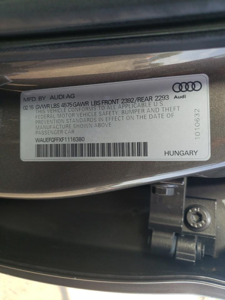 2015 Audi A3 Premium Plus VIN: WAUEFGFFXF1116380 Lot: 63650445