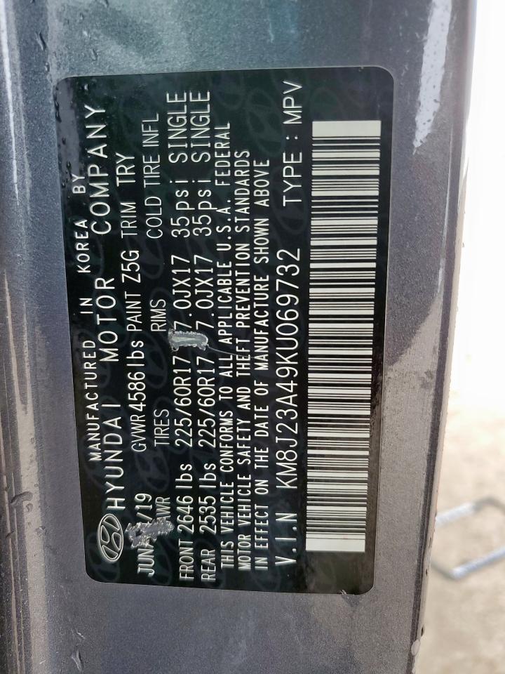 km8j23a49ku069732 KM8J23A49KU069732 2019 Hyundai Tucson Se