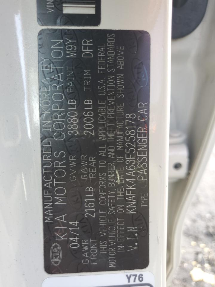 2015 Kia Forte Lx VIN: KNAFK4A63F5258178 Lot: 65895575