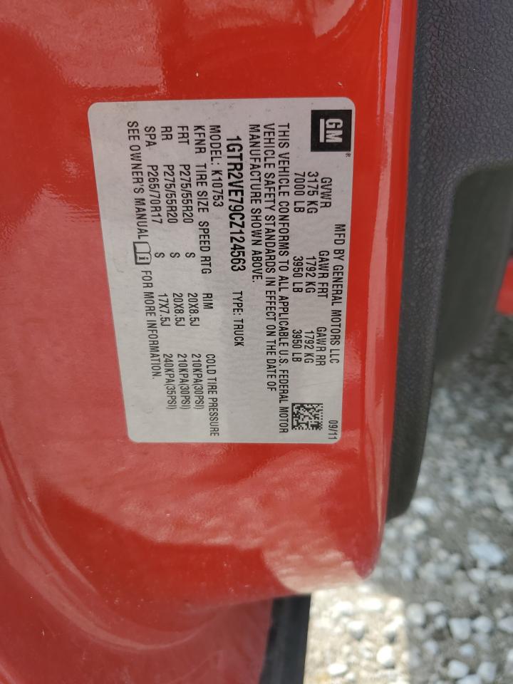 2012 GMC Sierra K1500 Sle VIN: 1GTR2VE79CZ124563 Lot: 65346465