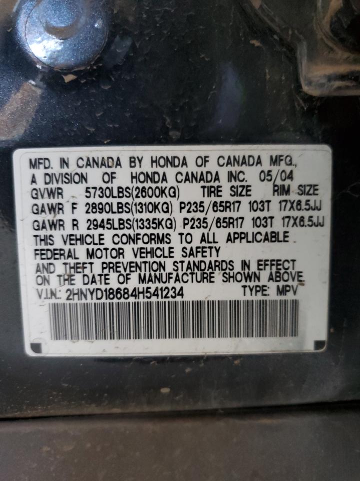 2hnyd18684h541234 2HNYD18684H541234 2004 Acura Mdx Touring