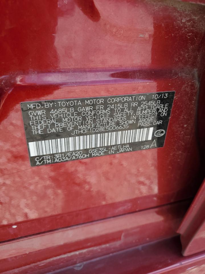 2014 Lexus Is 250 VIN: JTHCF1D28E5006635 Lot: 66450035