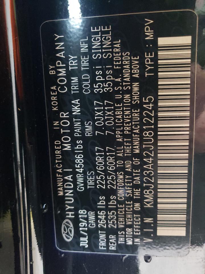 2018 Hyundai Tucson Se VIN: KM8J23A42JU812245 Lot: 64776055