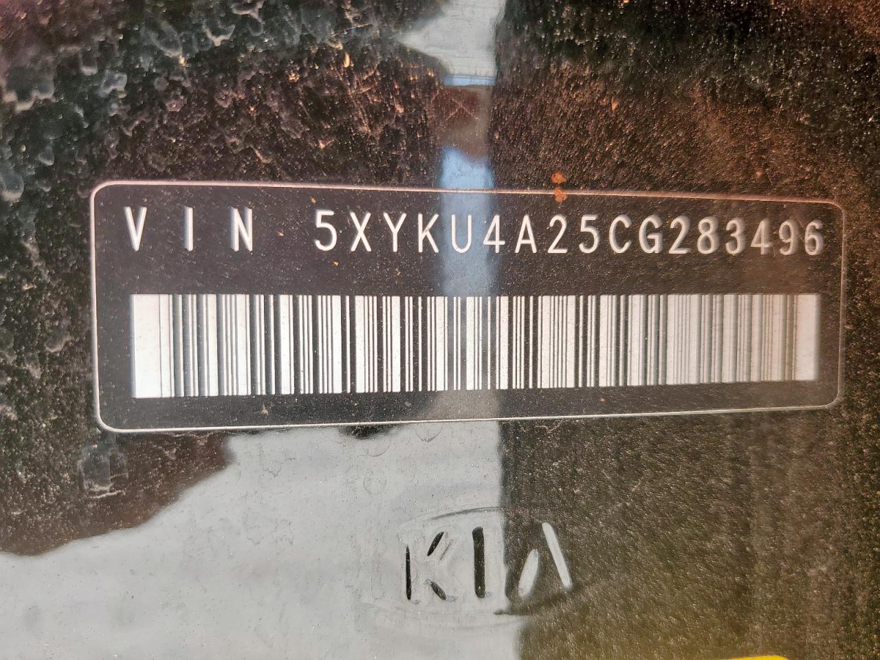 2012 Kia Sorento Ex VIN: 5XYKU4A25CG283496 Lot: 62787055