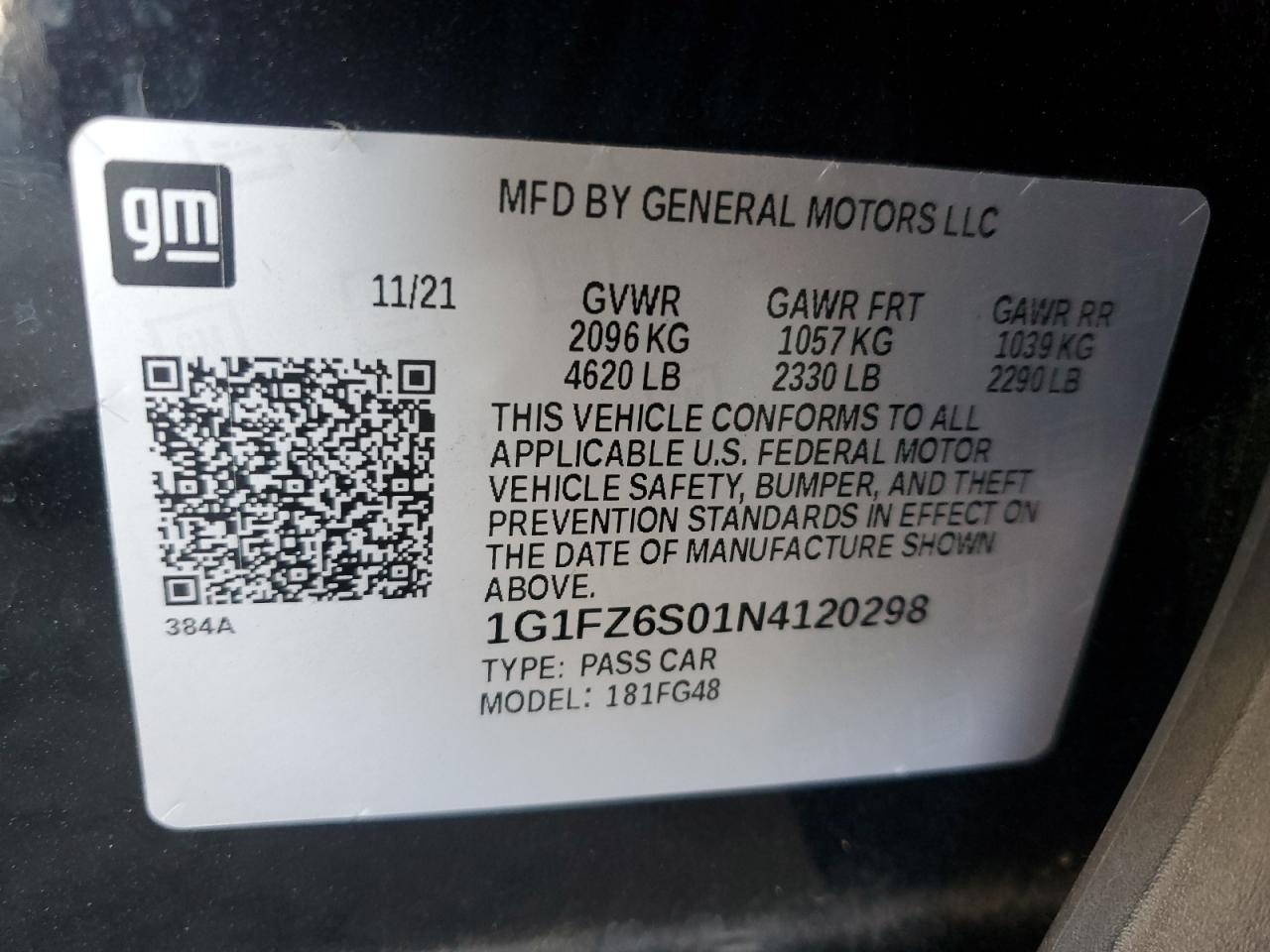2022 Chevrolet Bolt Euv Premier VIN: 1G1FZ6S01N4120298 Lot: 65029285