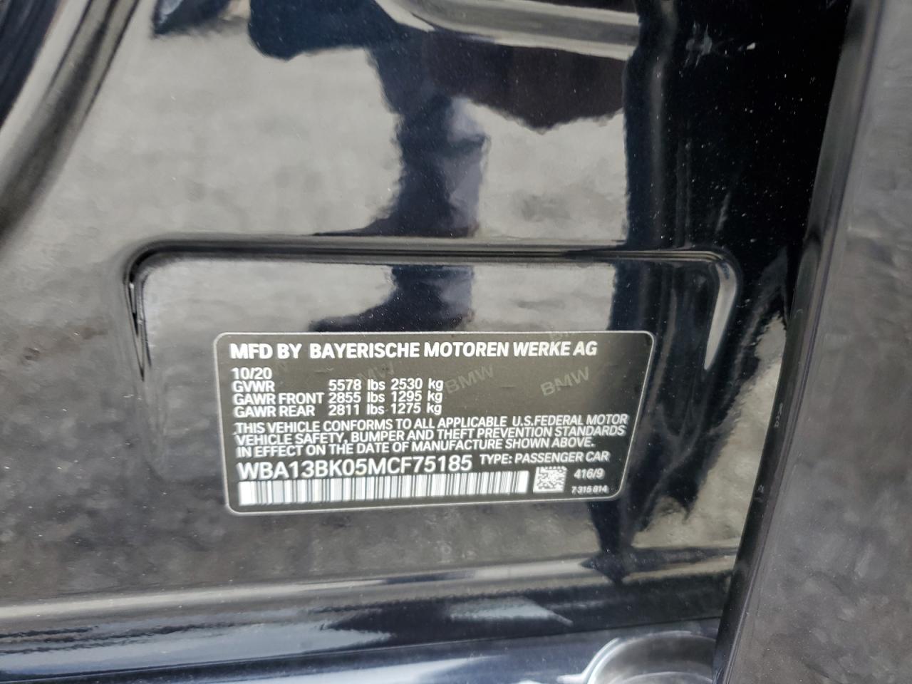 2021 BMW M550Xi VIN: WBA13BK05MCF75185 Lot: 66340815