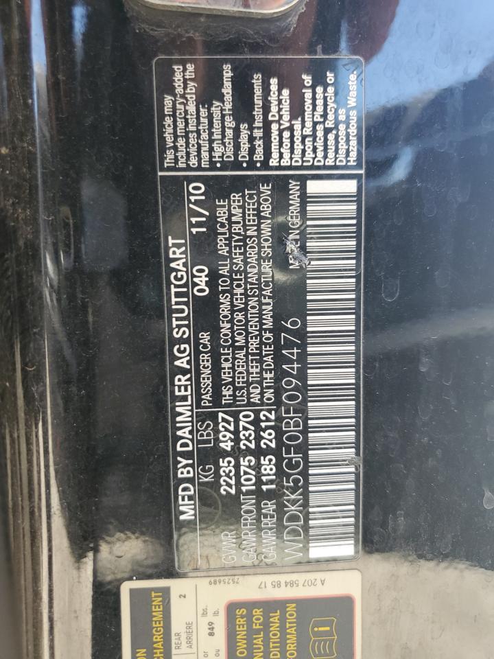 wddkk5gf0bf094476 WDDKK5GF0BF094476 2011 Mercedes-Benz E 350