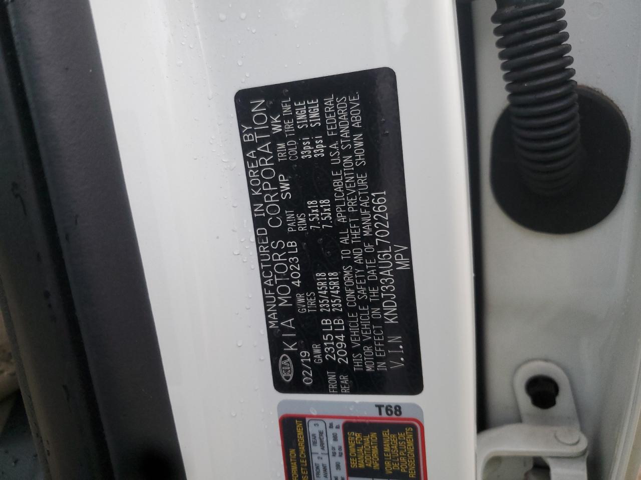2020 Kia Soul Ex VIN: KNDJ33AU6L7022661 Lot: 64857165