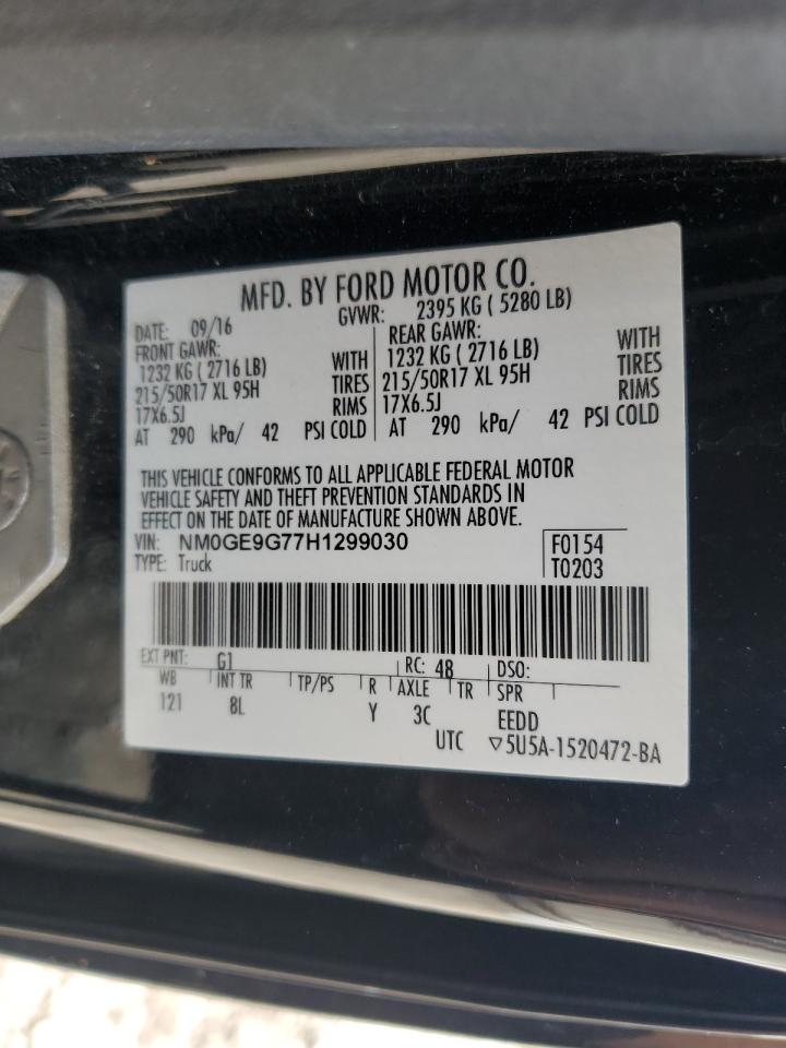 2017 Ford Transit Connect Titanium VIN: NM0GE9G77H1299030 Lot: 63738985