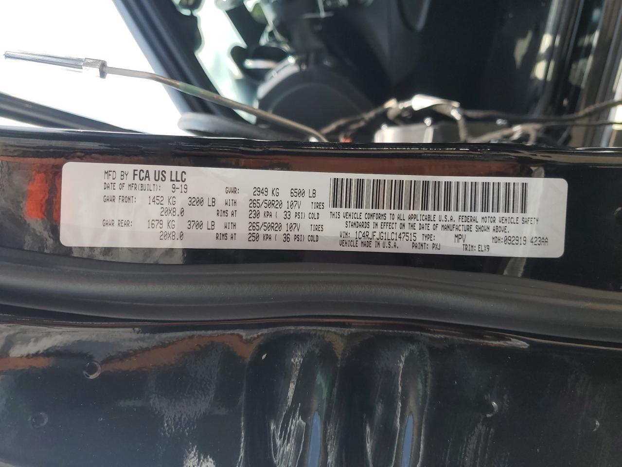1c4rjfjg1lc147515 1C4RJFJG1LC147515 2020 Jeep Grand Cherokee Summit
