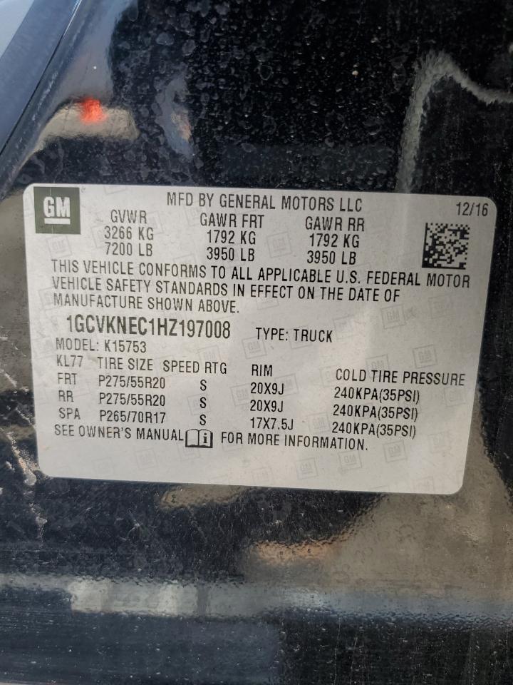 2017 Chevrolet Silverado K1500 VIN: 1GCVKNEC1HZ197008 Lot: 65465645
