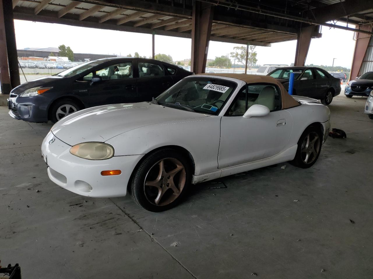 2003 Mazda Mx-5 Miata Base white cabrio gas JM1NB353130312904 photo #1