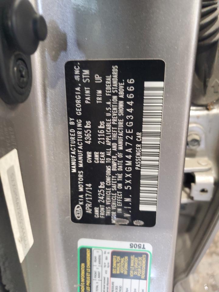 2014 Kia Optima Lx VIN: 5XXGM4A72EG344666 Lot: 64583025