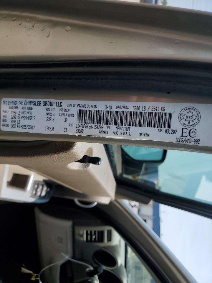 2010 Dodge Nitro Sxt VIN: 1D4PU5GK3AW154209 Lot: 64492635