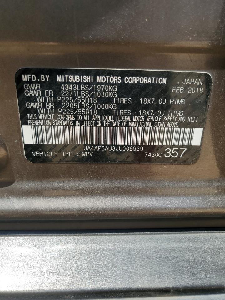 2018 Mitsubishi Outlander Sport Es VIN: JA4AP3AU3JU008939 Lot: 65534655