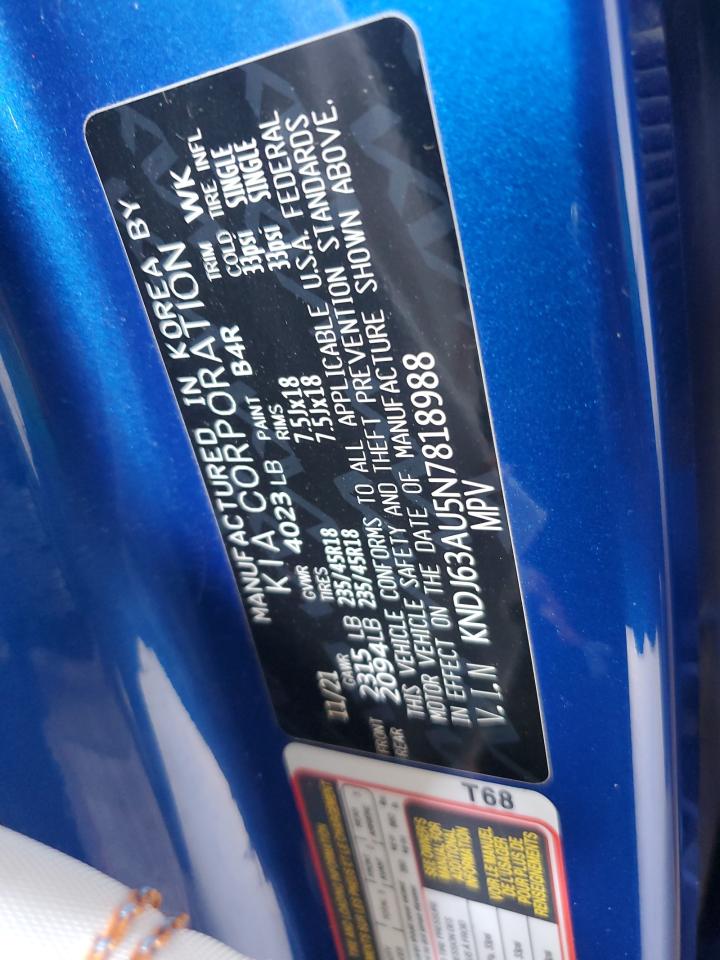 2022 Kia Soul Gt Line VIN: KNDJ63AU5N7818988 Lot: 63434445