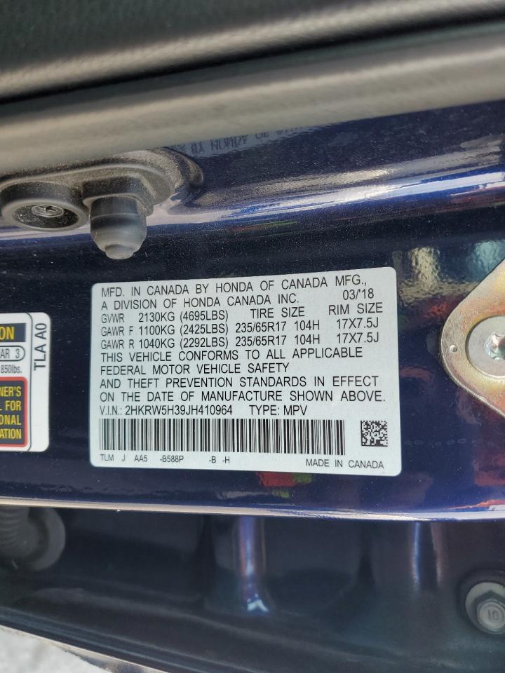 2018 Honda Cr-V Lx VIN: 2HKRW5H39JH410964 Lot: 65476145