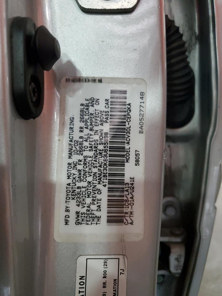 2003 Toyota Camry Le VIN: 4T1BE30K83U655898 Lot: 63253435