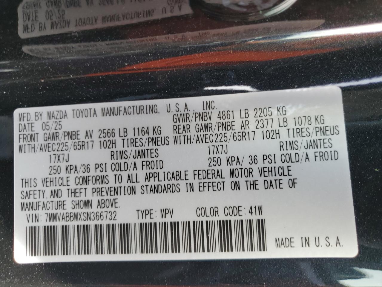 2025 Mazda Cx-50 Preferred VIN: 7MMVABBMXSN366732 Lot: 63195715