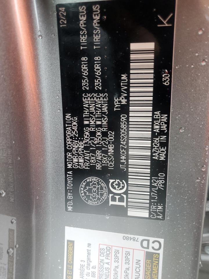 2025 Lexus Nx 450H Luxury VIN: JTJHKCFZ4S2058590 Lot: 66119155