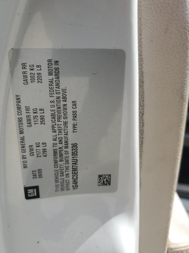 1G4HC5EM7AU105336 BUICK LUCERNE 2010 BEIGE Photo 12