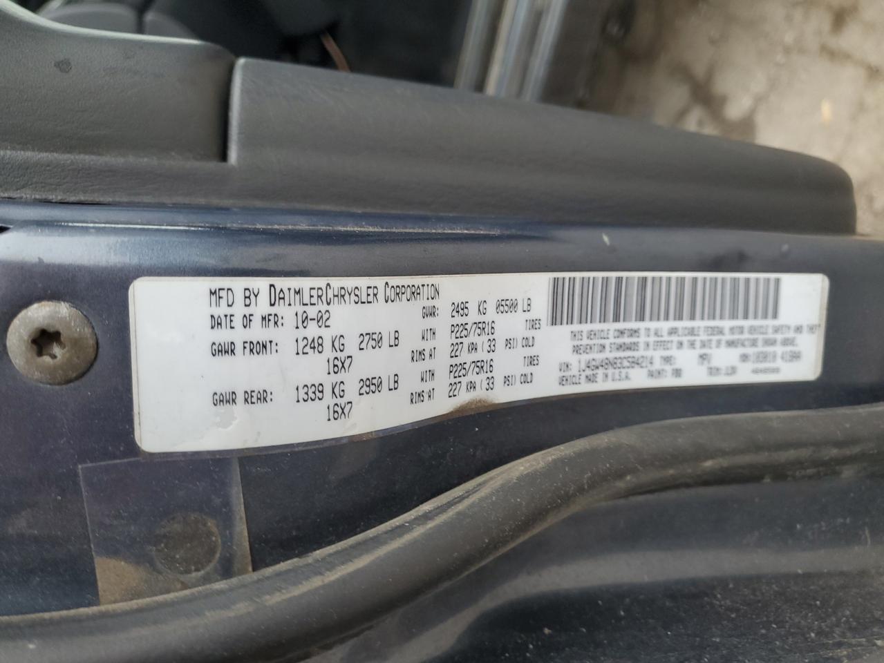 2003 Jeep Grand Cherokee Laredo VIN: 1J4GW48N83C584214 Lot: 63453995
