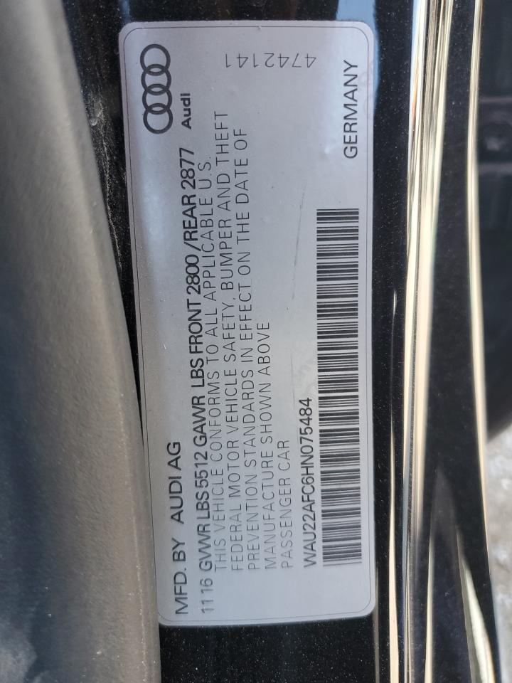 2017 Audi A7 Prestige VIN: WAU22AFC6HN075484 Lot: 63408835