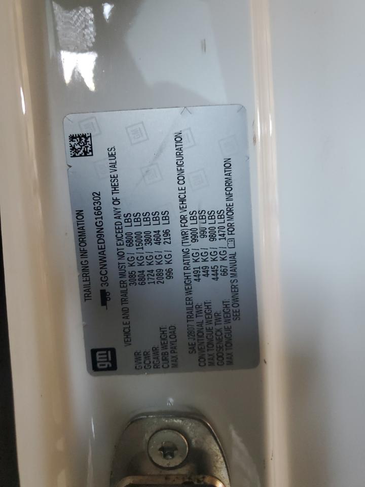 2022 Chevrolet Silverado Ltd C1500 VIN: 3GCNWAED9NG166302 Lot: 66565525