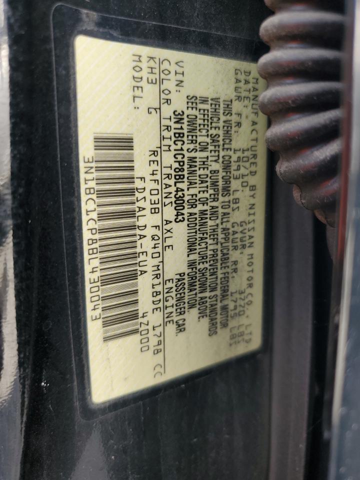 2011 Nissan Versa S VIN: 3N1BC1CP8BL430043 Lot: 64545855
