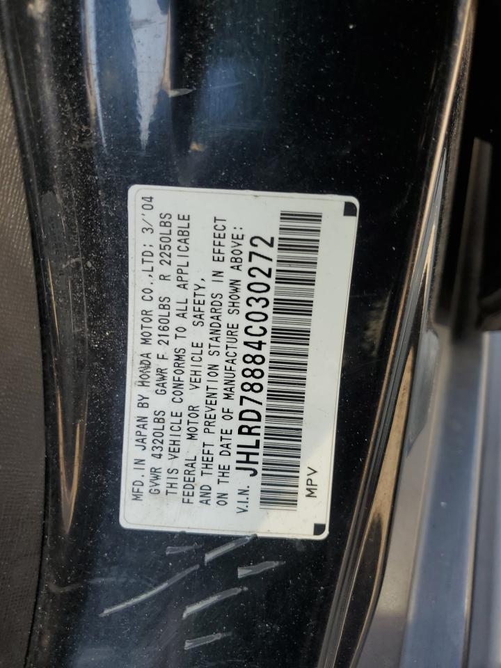 2004 Honda Cr-V Ex VIN: JHLRD78884C030272 Lot: 64864635