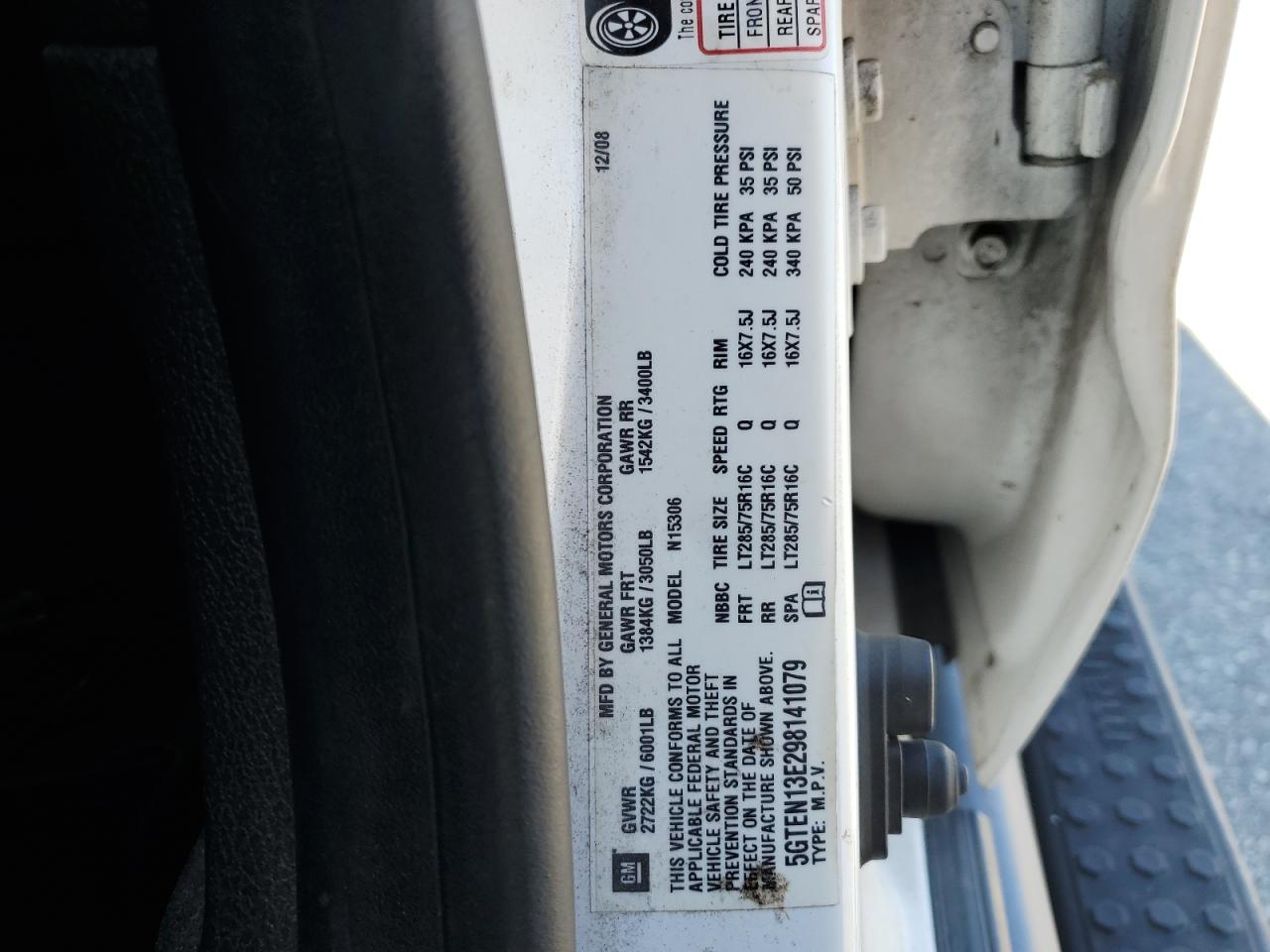 2009 Hummer H3 VIN: 5GTEN13E298141079 Lot: 63279945