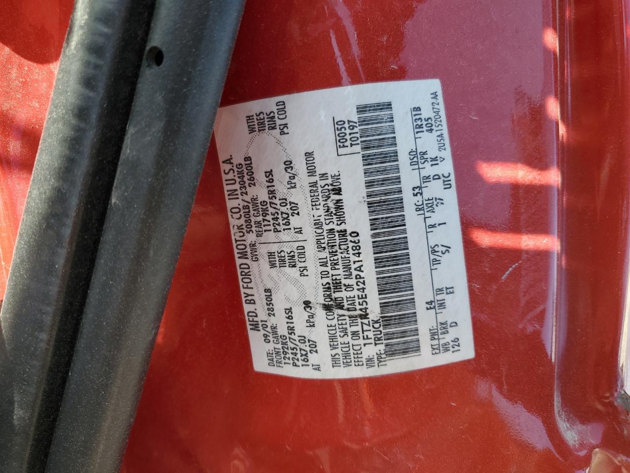 2002 Ford Ranger Super Cab VIN: 1FTZR45E42PA14860 Lot: 63441115