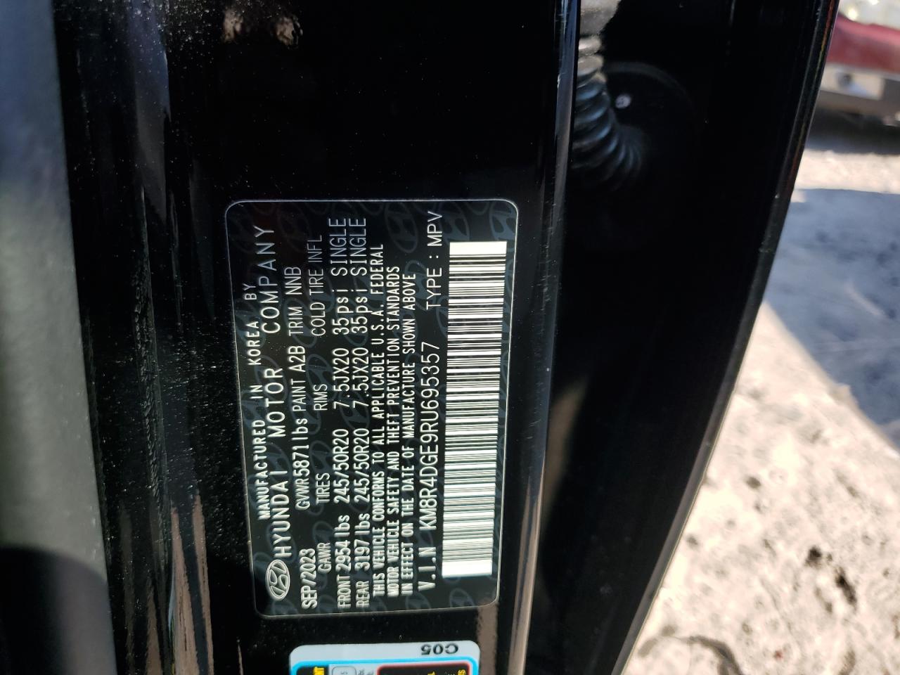 2024 Hyundai Palisade Sel Premium VIN: KM8R4DGE9RU695357 Lot: 63315955
