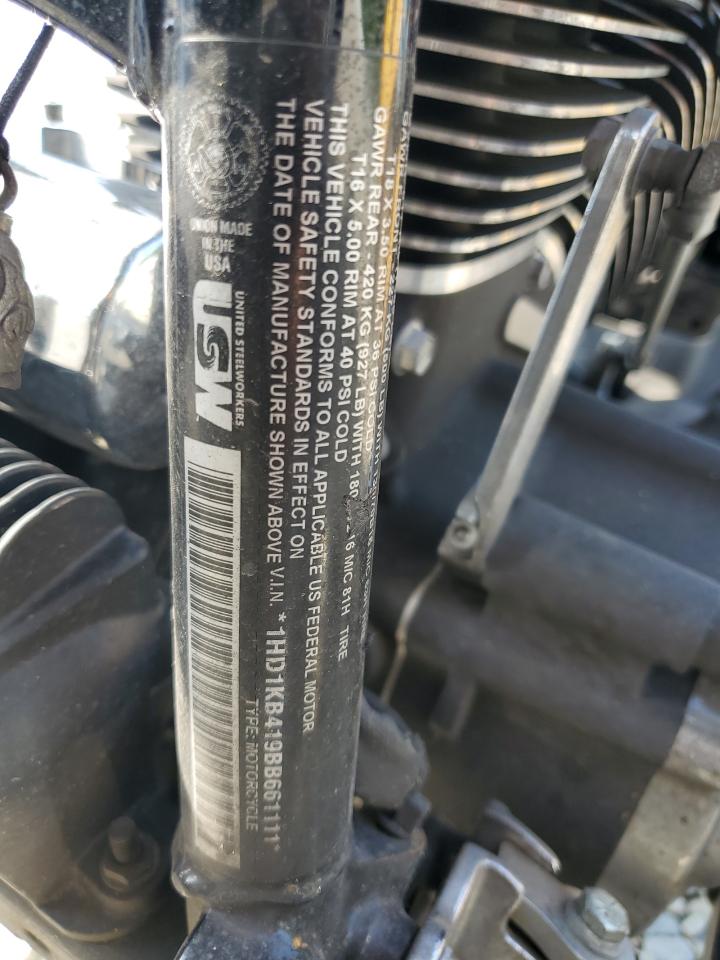 2011 Harley-Davidson Flhx VIN: 1HD1KB419BB661111 Lot: 63587315