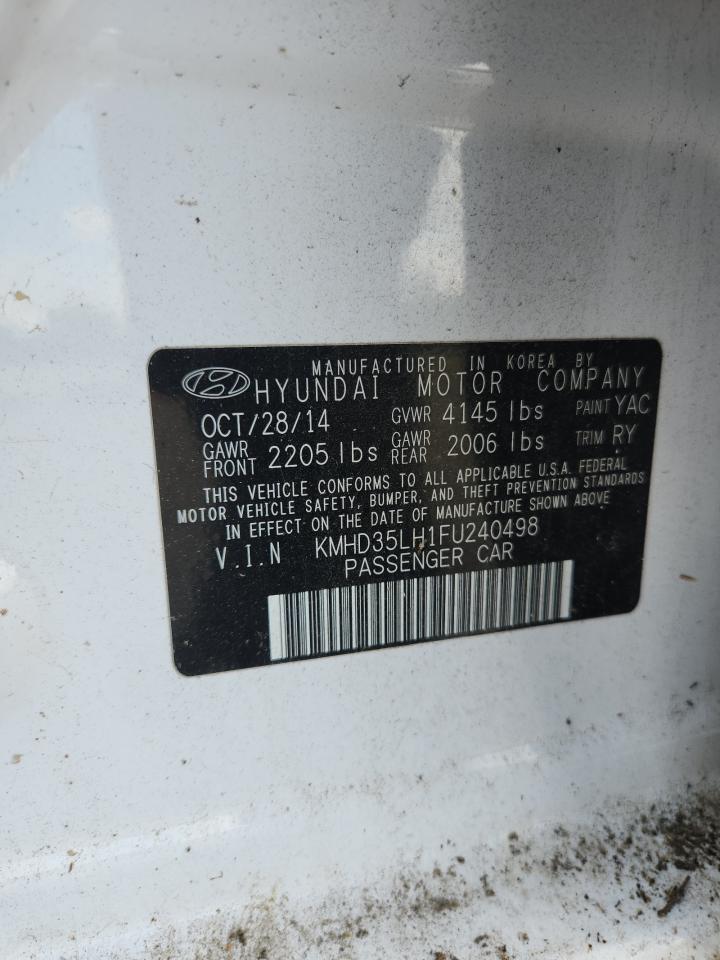2015 Hyundai Elantra Gt VIN: KMHD35LH1FU240498 Lot: 65568615