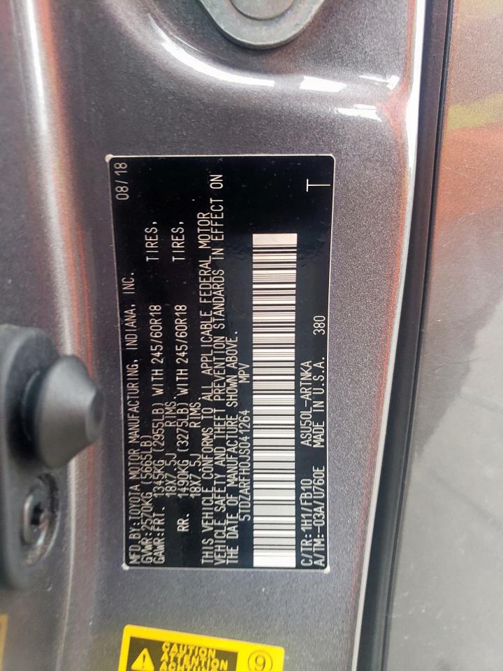 2018 Toyota Highlander Le VIN: 5TDZARFH0JS041264 Lot: 64951985