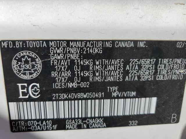 2011 TOYOTA RAV4 LIMITED  