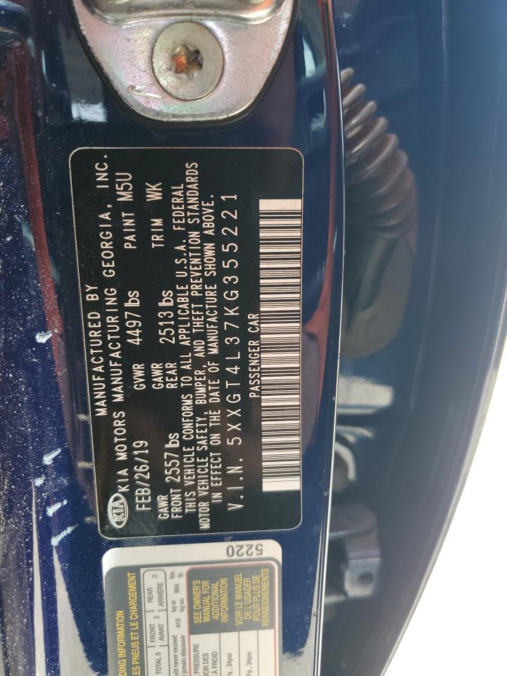 2019 Kia Optima Lx VIN: 5XXGT4L37KG355221 Lot: 64562715