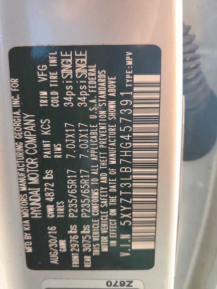 5XYZT3LB7HG457391 2017 Hyundai Santa Fe Sport