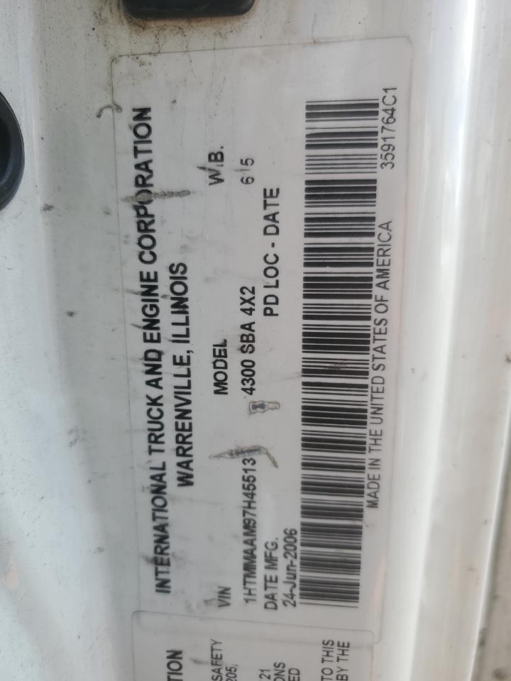 2007 International 4000 4300 - Trucks VIN: 1HTMMAAM97H455134 Lot: 63440805