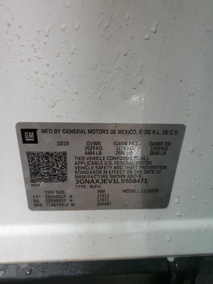 2020 Chevrolet Equinox Lt VIN: 3GNAXJEV1LS558471 Lot: 64515965