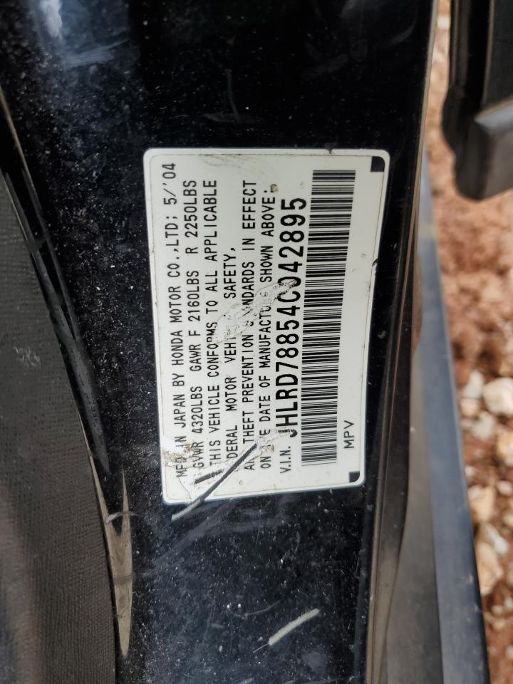 2004 Honda Cr-V Ex VIN: JHLRD78854C042895 Lot: 64410185