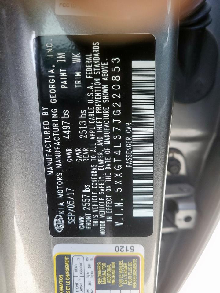 2018 Kia Optima Lx VIN: 5XXGT4L37JG220853 Lot: 64864845