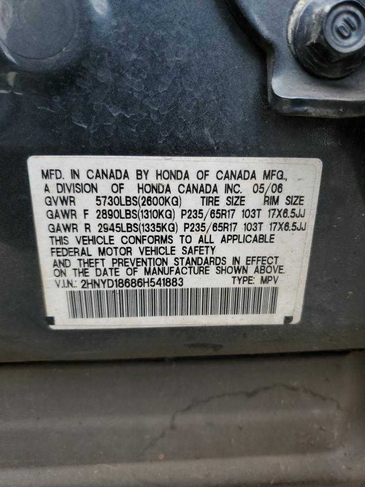 2hnyd18686h541883 2HNYD18686H541883 2006 Acura Mdx Touring