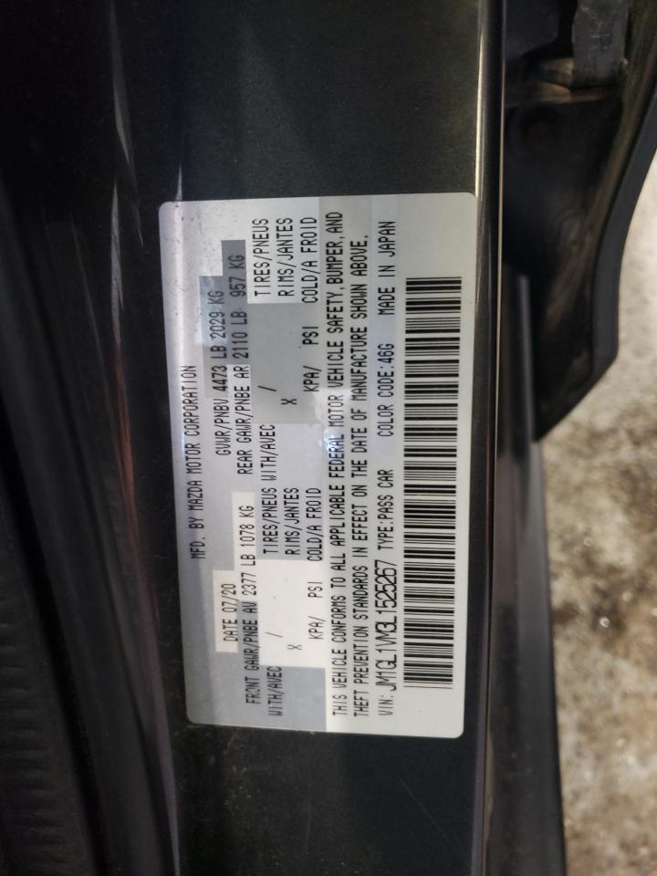 2020 Mazda 6 Touring VIN: JM1GL1VM3L1525267 Lot: 63740595