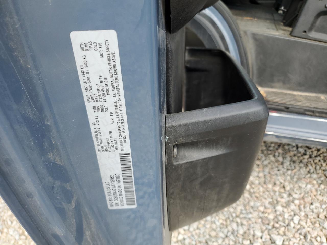 2020 Ram Promaster 3500 3500 High VIN: 3C6URVJG1LE133952 Lot: 65074755